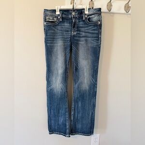 Miss Me Mid Rise Boot Stretch Jeans Women’s Size 32 Rhinestone